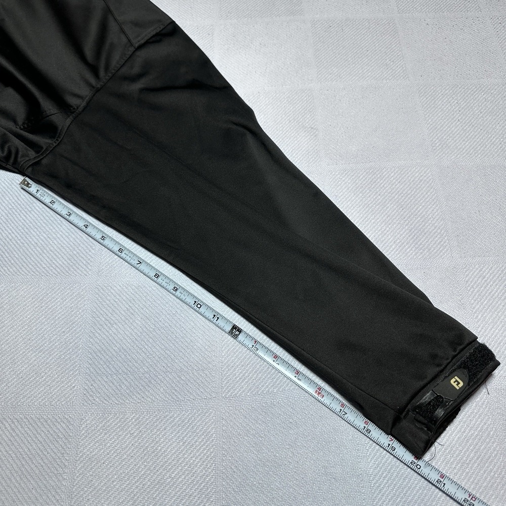 FootJoy FJ Jacket Mens Size Large Black Softshell Performance Pockets Full Zip - Picture 12 of 13